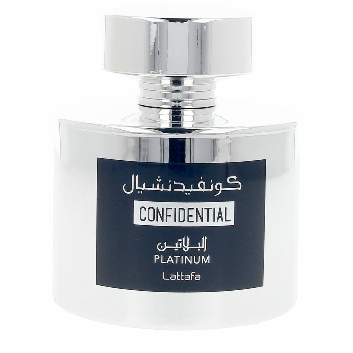 Lattafa Confidential Platinum – Perfume Árabe Moderno 100 ml | Cítrico · Amaderado · Misterio